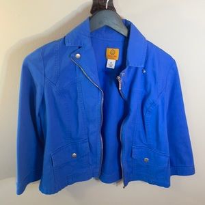Ruby Rd Petite 8p Jacket Blue